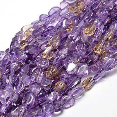 Natural Ametrine Nuggets Beads Strands