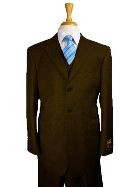 One Chest Pocket - Super 150 Wool Suit - 2 Button Closure