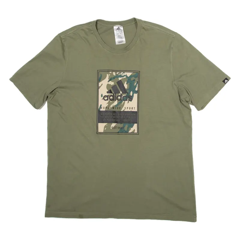 ADIDAS Womens T-Shirt Green L