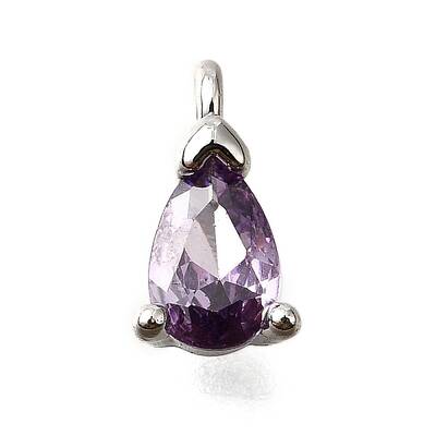 Brass Micro Pave Cubic Zirconia Pendants