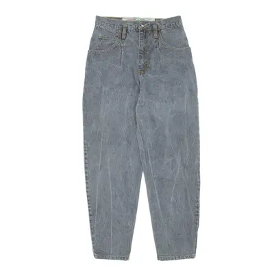 GLOBETROTTER High Rise Jeans Grey Denim Regular Mom Womens W26 L26