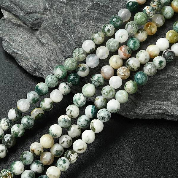 Natural Tree Agate Beads Strands