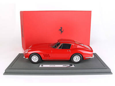 1964 Ferrari 275 GTB Short Nose Red with DISPLAY CASE Limited Edition to 200 pieces Worldwide 1/18 Model Car by BBR