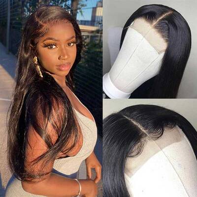 Glueless 6*6 Lace Closure Wig Straight Human Hair Lace Wigs -Ashimary Hair