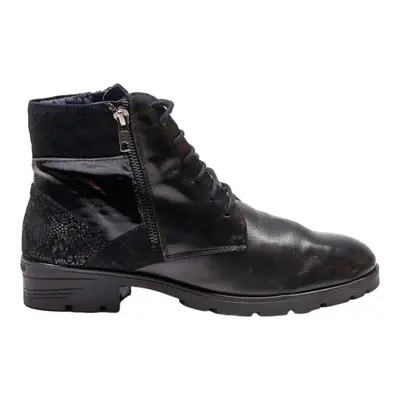 DORKING Lace-Up Boots Black Leather Womens UK 8