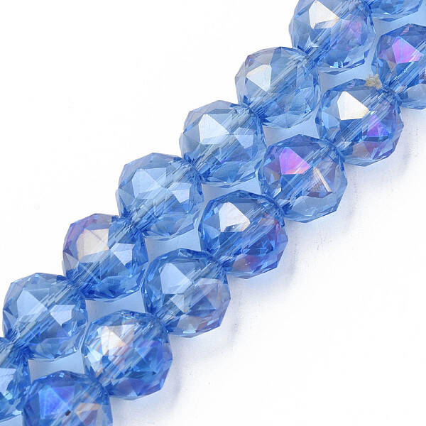 Electroplate Transparent Glass Beads Strands