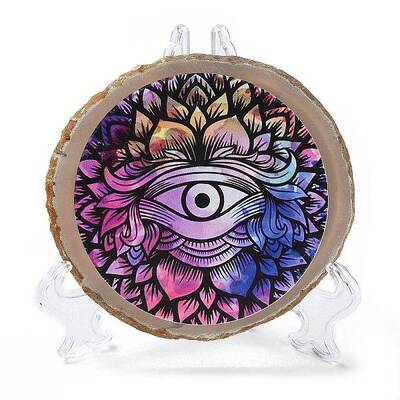 Printed Natural Agate Slice Stone Ornament