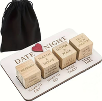 Romantic Date Night Decision Dice-5 Wooden Dice for Fun Couples Games,Creative & Portable Set with Storage Bag,Perfect Gift f...