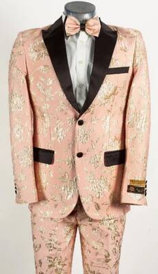 Paisley Suit - Paisley Tuxedo - Floral Suit - Flower Suit - Pink