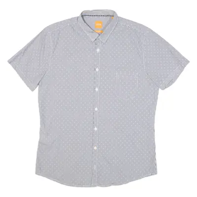 HUGO BOSS Extra Slim Fit Mens Shirt Grey Striped L
