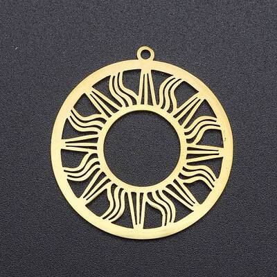 201 Stainless Steel Solar Eclipse Pendants