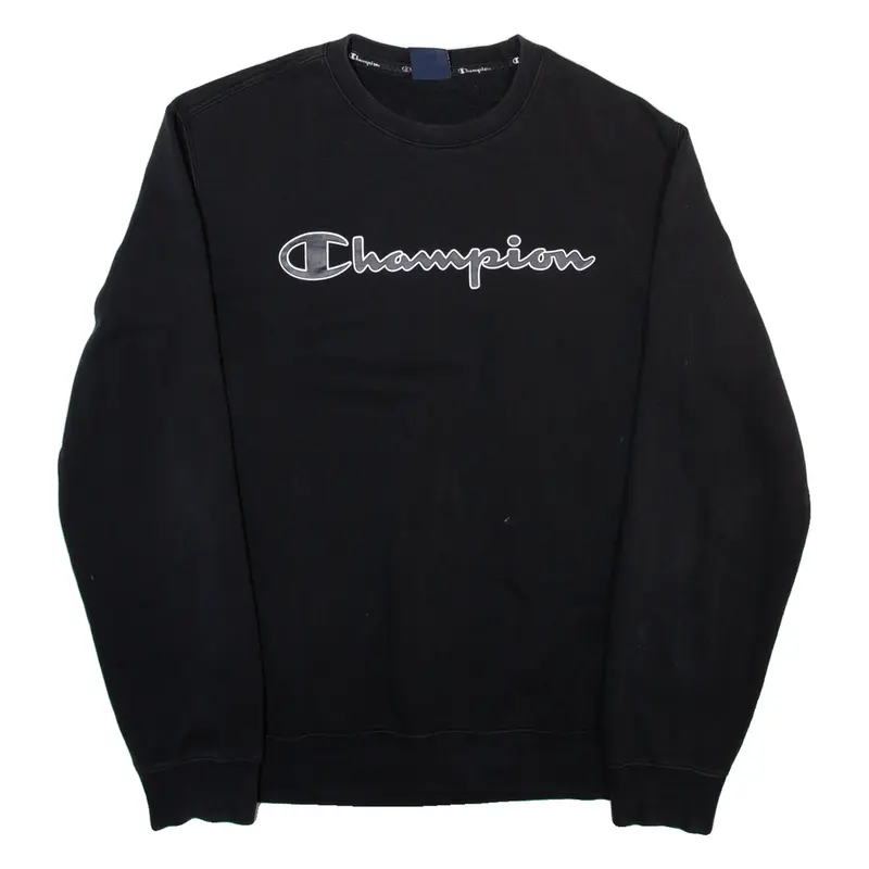 CHAMPION Mens Sweatshirt Black L