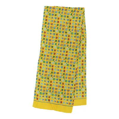 Unbranded Checked Scarf - No Size Yellow Polyester