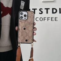 Crossbody Leather Soft Case for Iphone16promax Mobile Phone Shell for iPhone New 14pro 13promax Drop-Resistant Protective Cas...