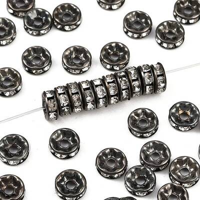 Iron Grade A Crystal Rhinestone Spacer Beads