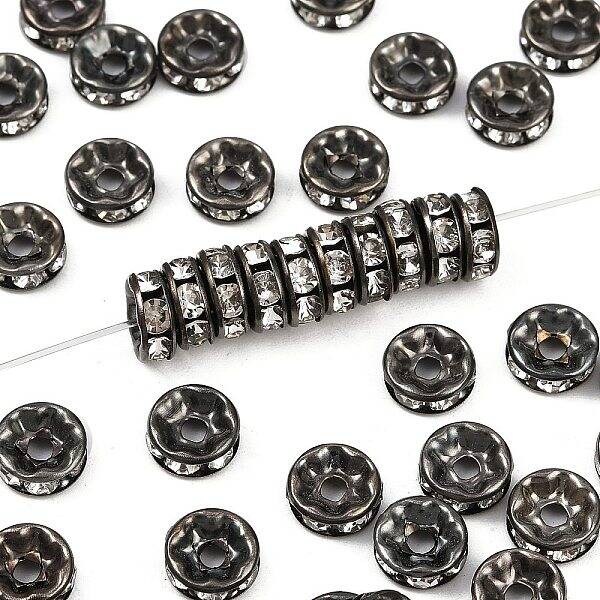 Iron Grade A Crystal Rhinestone Spacer Beads