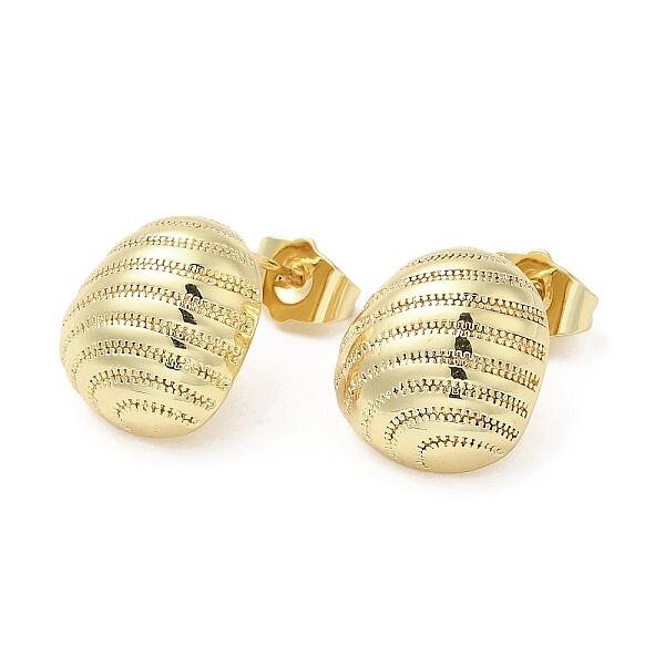 Rack Plating Brass Stud Earrings