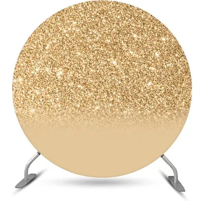 (Clearance | Ship In 24HR) Gold Glitter Backdrop Kit For Birthday Party Decoration