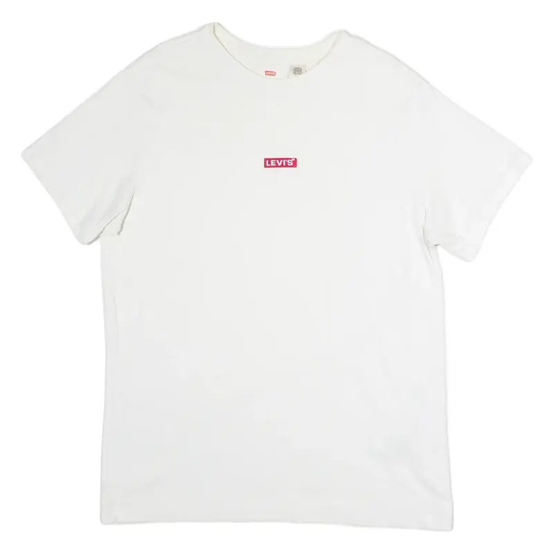 LEVI'S Mens T-Shirt White Crew Neck L