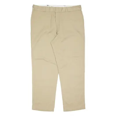 DICKIES Chino Mens Trousers Beige Regular Straight W42 L32