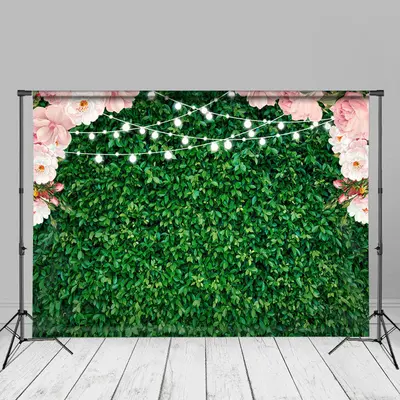 Pink Floral Green Leaves Spring Backdrop For Photo - Aperturee