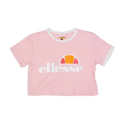 ELLESSE Cropped T-Shirt Pink Short Sleeve Womens UK 6