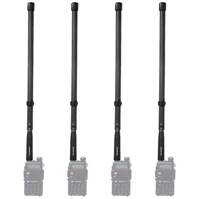 BAOFENG Upgraded Antenna 18.89 VHF/UHF High Gain Foldable - USB Powered Cable & Retractable Design | Compatible with UV-5R,...