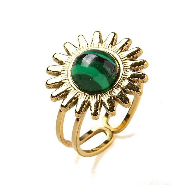 Ion Plating(IP) Sun 304 Stainless Steel Open Cuff Rings