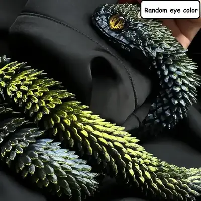 3D Printed Snake Design Figurine, 1 Count Creative Flexible Animal Themed Ornament with Random Eyes, Crafts & Unique Gifts fo...