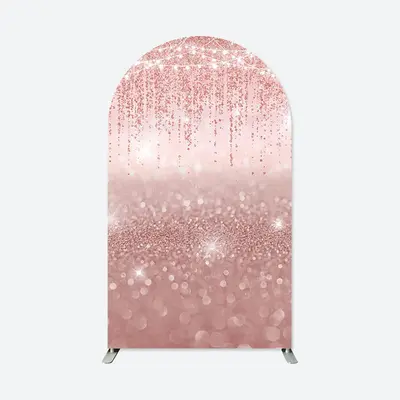 Aperturee Glitter Rose Gold Party Double Sided Arch Backdrop | Wedding Arch Backdrop | Circle Arch Backdrop Diy | Diy Round A...