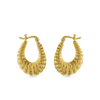 Again jewelry Fashion Gold Plated Hoop Earrings AJNS0065