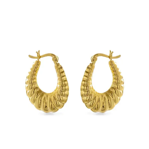 Again jewelry Fashion Gold Plated Hoop Earrings AJNS0065