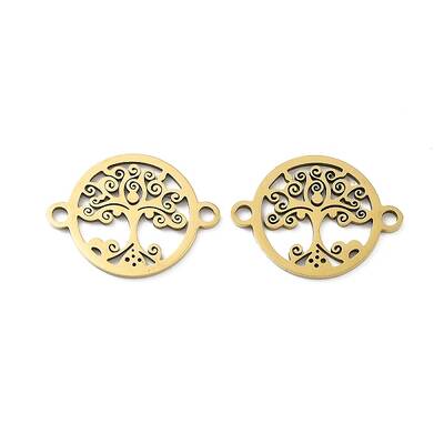 Ion Plating(IP) 201 Stainless Steel Connector Charms