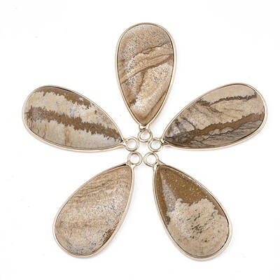 Natural Picture Jasper Pendants