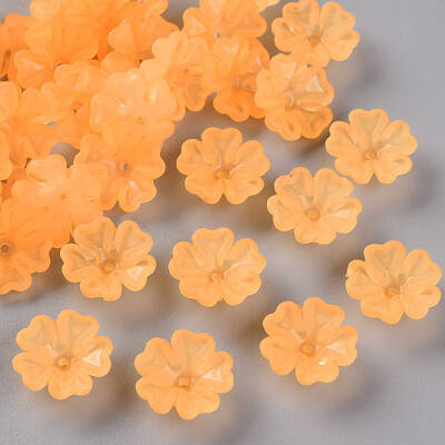 Transparent Frosted Acrylic Bead Caps