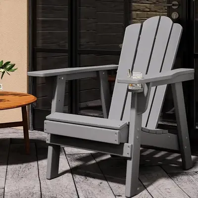 【FathersDayGift】Multicolor Adirondack Chair - HDPE polyethylene wood, patio outdoor chair for lawn, backyard, garden, cam...