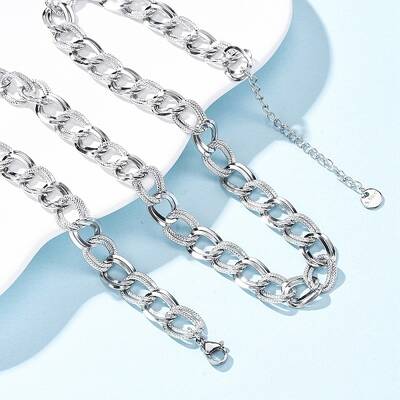 304 Stainless Steel Twisted Chain Necklaces