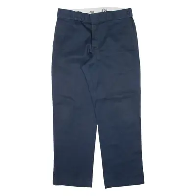 DICKIES 874 Workwear Mens Trousers Blue Regular Straight W34 L30