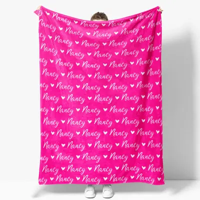 Personalized Name Fleece Blanket for Kids Gift - Aperturee