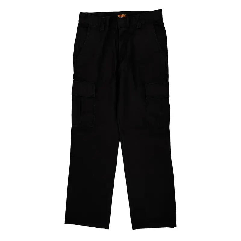 Task Cargo Trousers - 32W 31L Black Polyester Blend