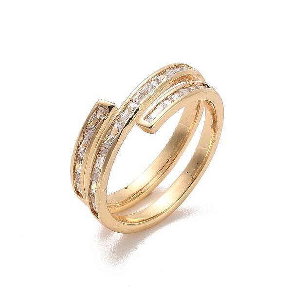 Brass Micro Pave Cubic Zirconia Rings