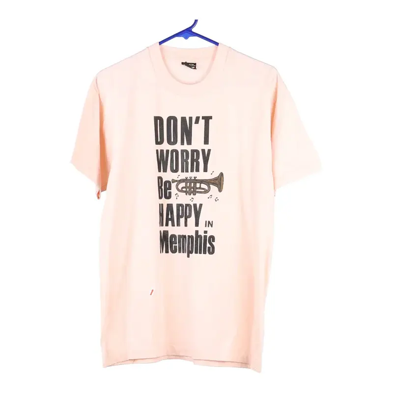 Screen Stars Graphic T-Shirt - Large Pink Cotton
