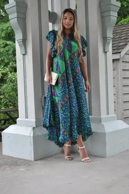 Angel Sleeve Caftan - Upcycled - Wholesale | Size: O/S (6) | Color: Spring/Summer Colours