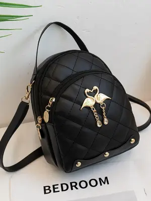 Women's Preppy Style Quilted Backpack, Trendy Large Capacity Backpack, Chic Gorgeous Backpack for Women & Girls for Daily & W...