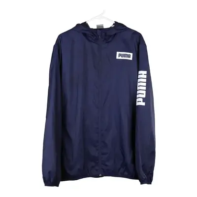 Puma Spellout Jacket - Large Navy Polyester