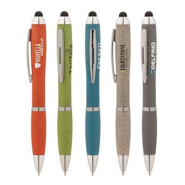 250 Custom Olivia Twist-Action Ballpoint Pen - Wheat Straw & ...