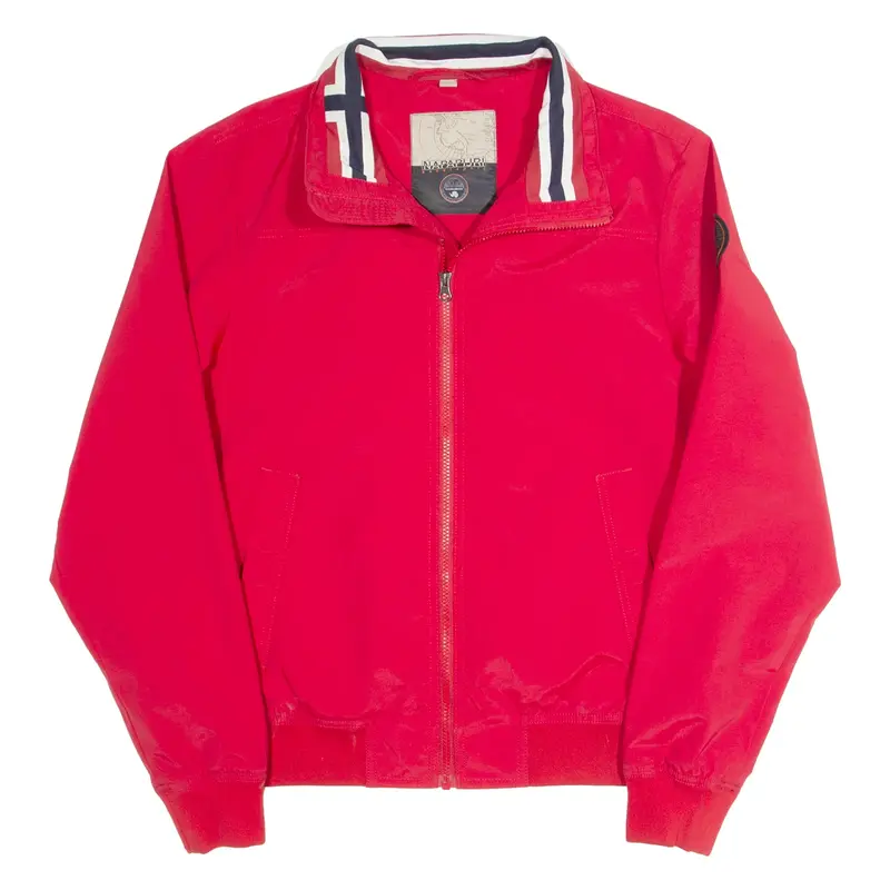 NAPAPIJRI Mesh Lined Mens Bomber Jacket Red M