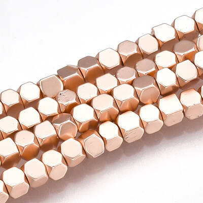 Electroplate Non-magnetic Synthetic Hematite Beads Strands