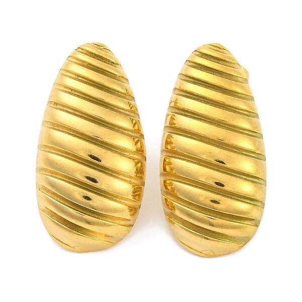 Teardrop Ion Plating(IP) 304 Stainless Steel Earring for Women