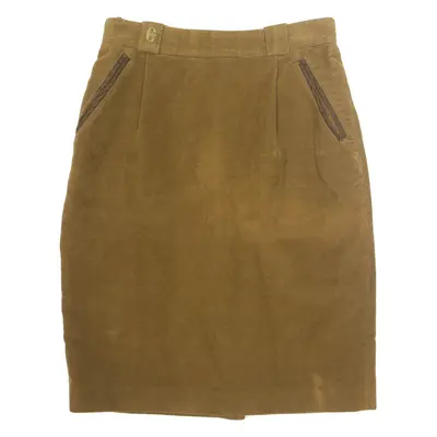 CONTE OF FLORENCE Womens Pencil Skirt Green Knee Length 90s M